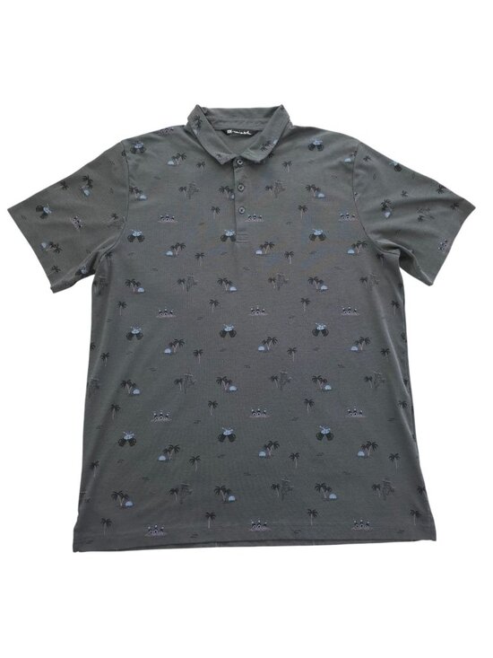 Travis Mathew Other - TravisMathew ENSENADA Golf Polo Shirt Pima Cotton Blend Heather Dark Gray XXL